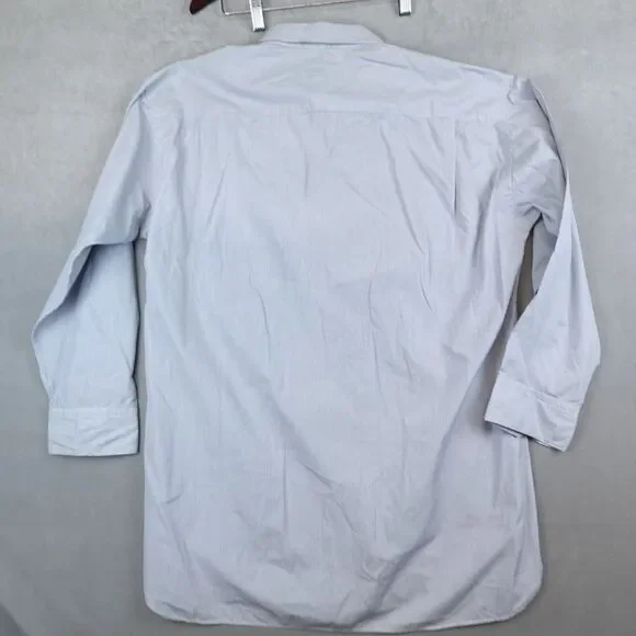 Gitman Bros Shirt Mens 17.5/34 Long Sleeve Button Up Striped - Picture 4 of 9